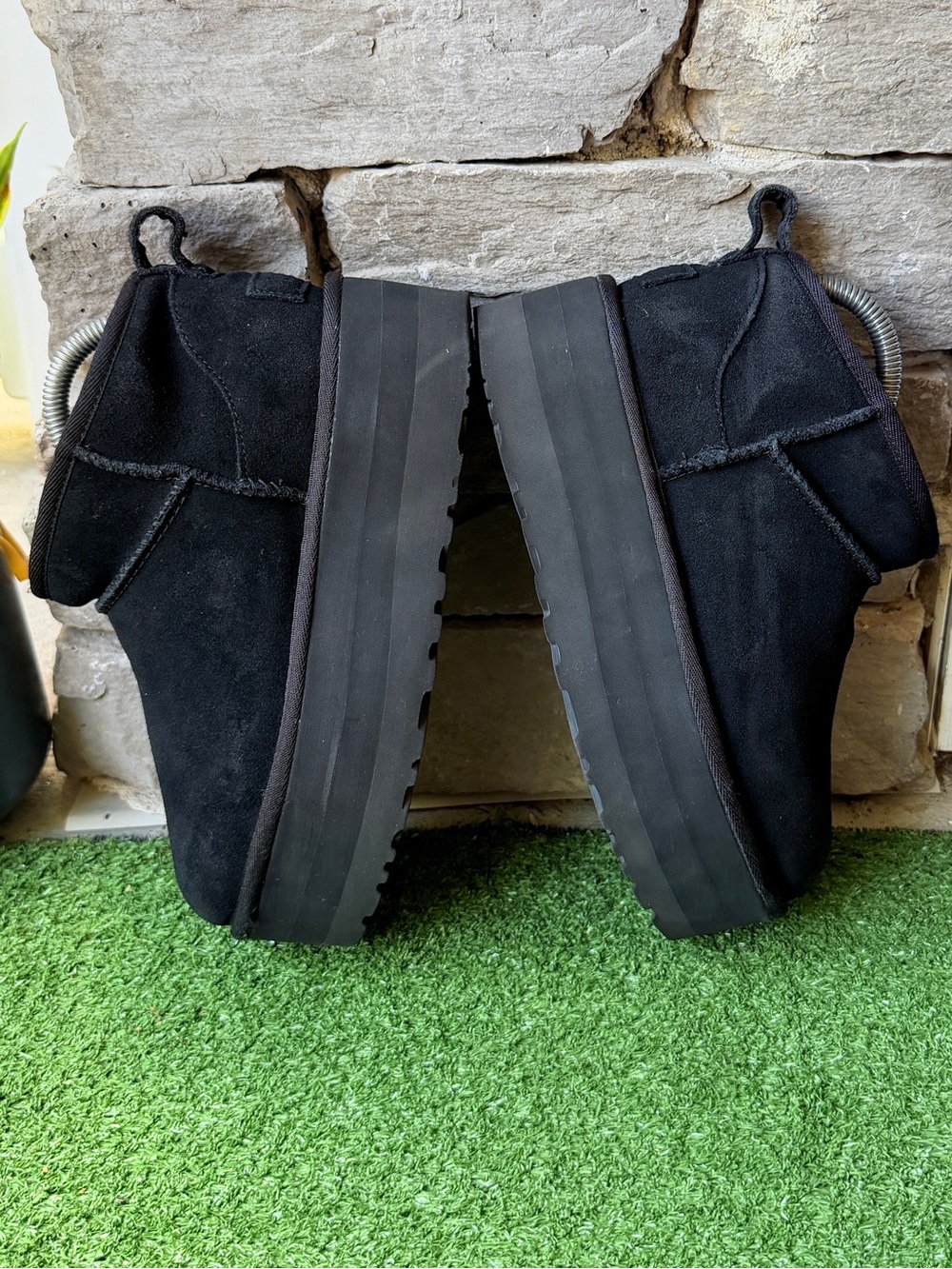 UGG Classic Ultra Mini Platform Black Suede Women’s Boots - Picture 8 of 11